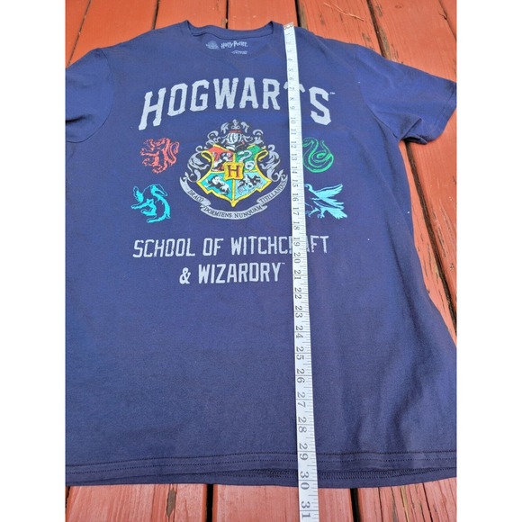 Harry Potter T-shirt Hogwarts School Of Witchcraft & Wizardry Woman's Large Blue - Picture 4 of 5